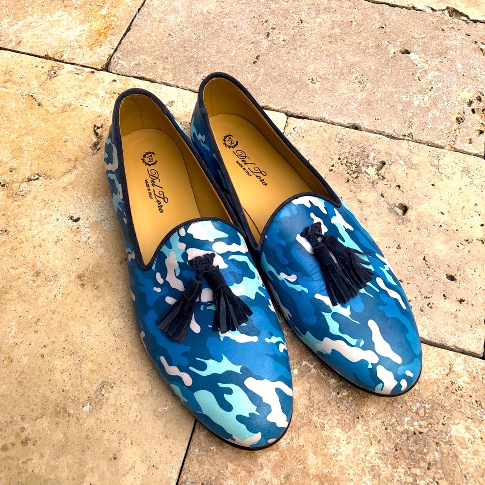 Blue and Pink Camo Del Toro Loafers